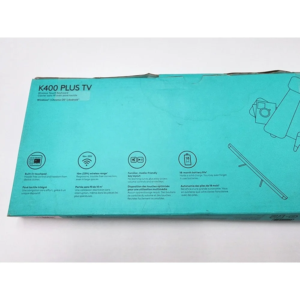 Logitech K400 Plus Wireless Touch With Easy Media Control,built in TouchPad‎